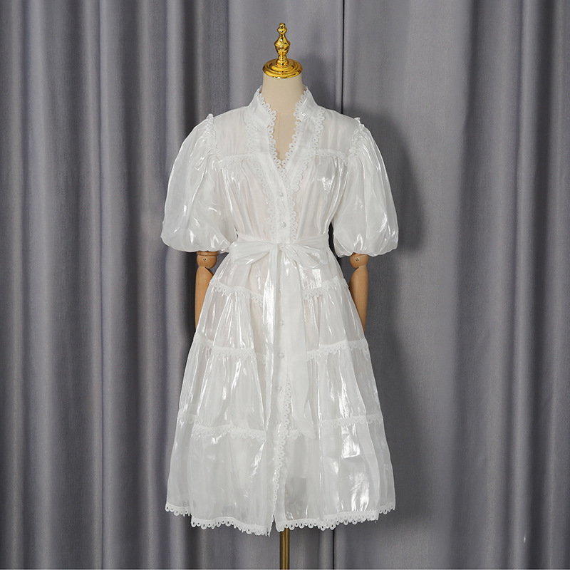 French Vintage Floral Midi Dress - Robe de thé florale vintage française