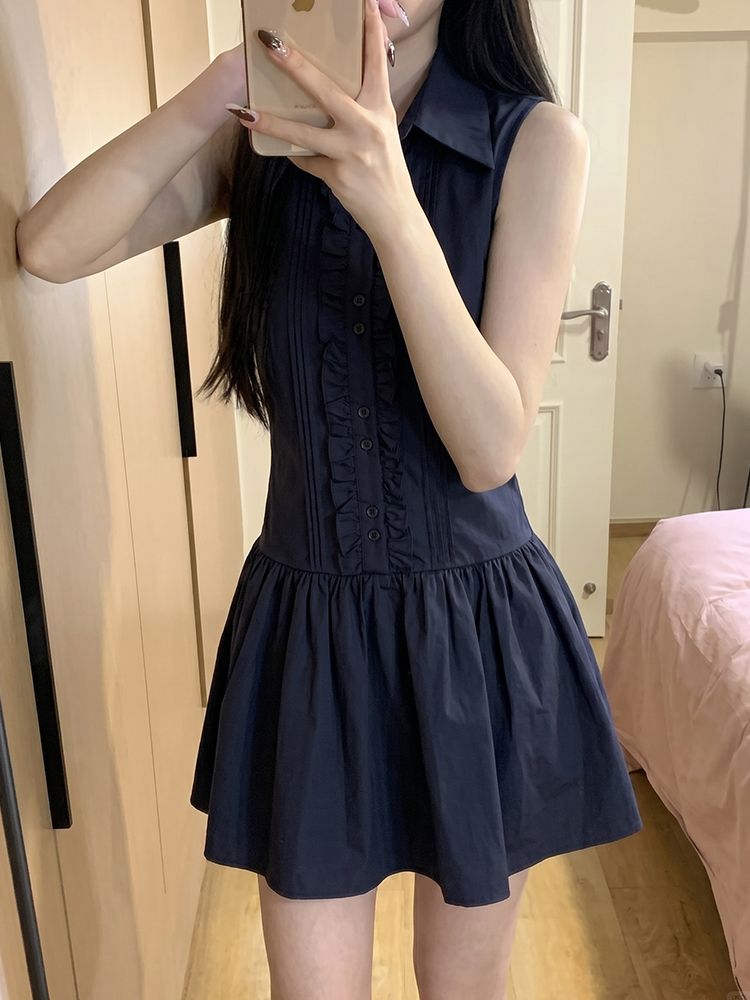 Robe chemise style collège cor - Korean Style A Line Shirt Dress avis et prix