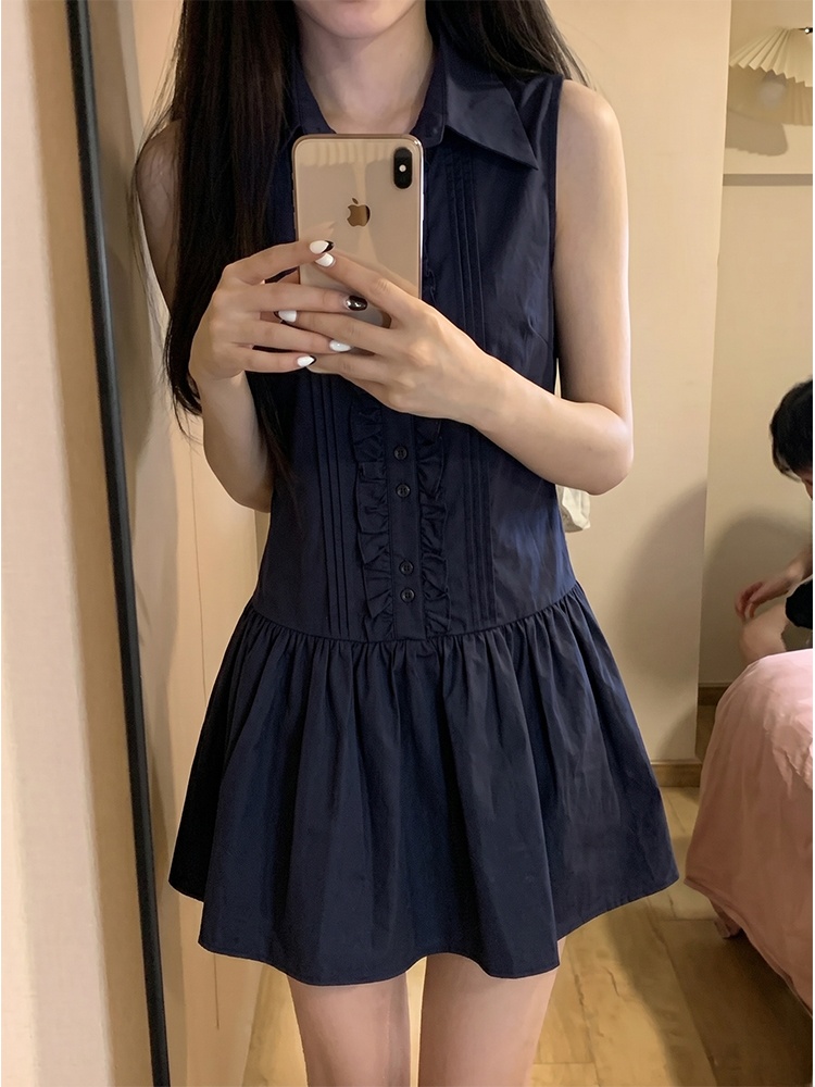 Robe chemise style collège cor - Korean Style A Line Shirt Dress avis et prix