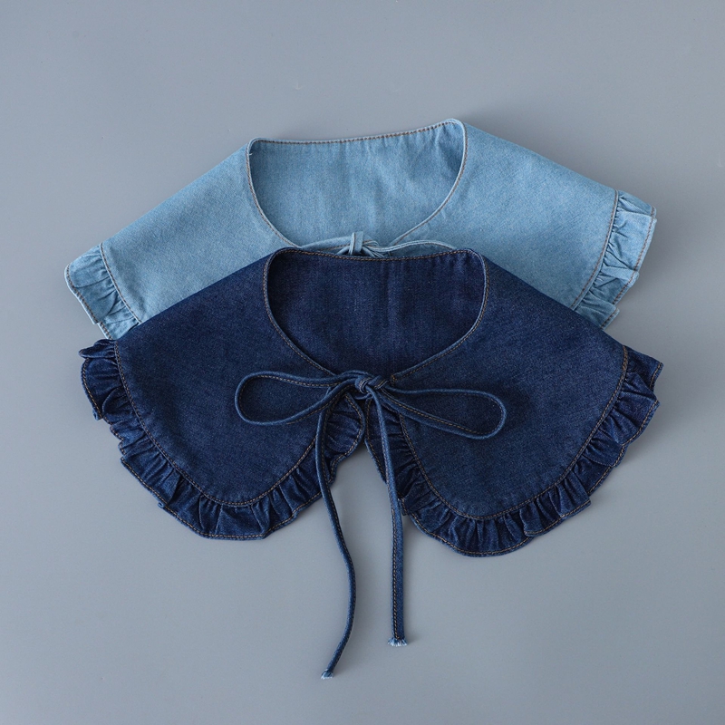 Collier à volants en jean bleu - Jeans avis et prix