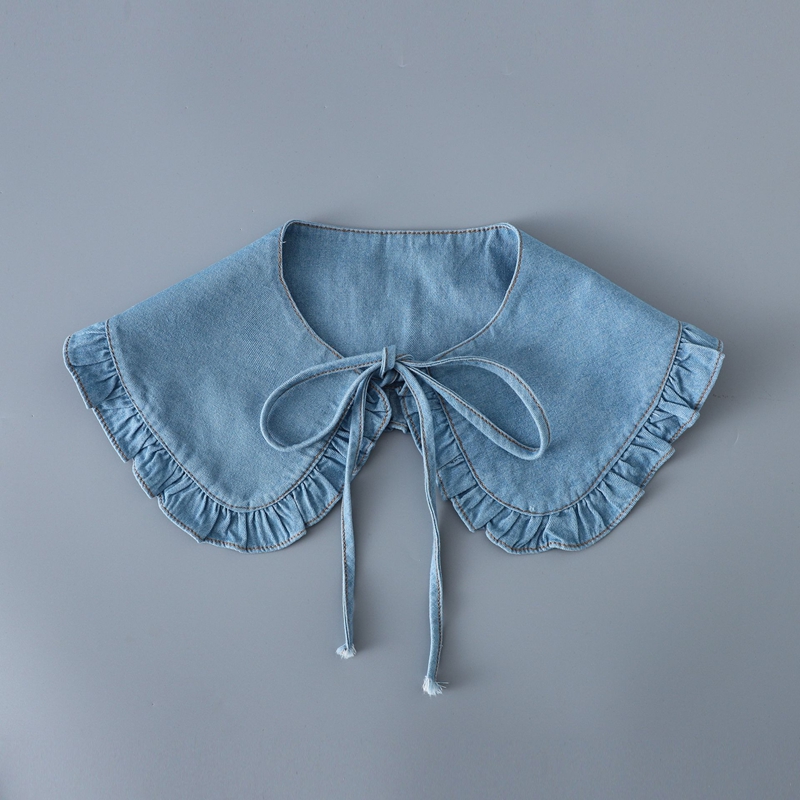 Collier à volants en jean bleu - Jeans avis et prix