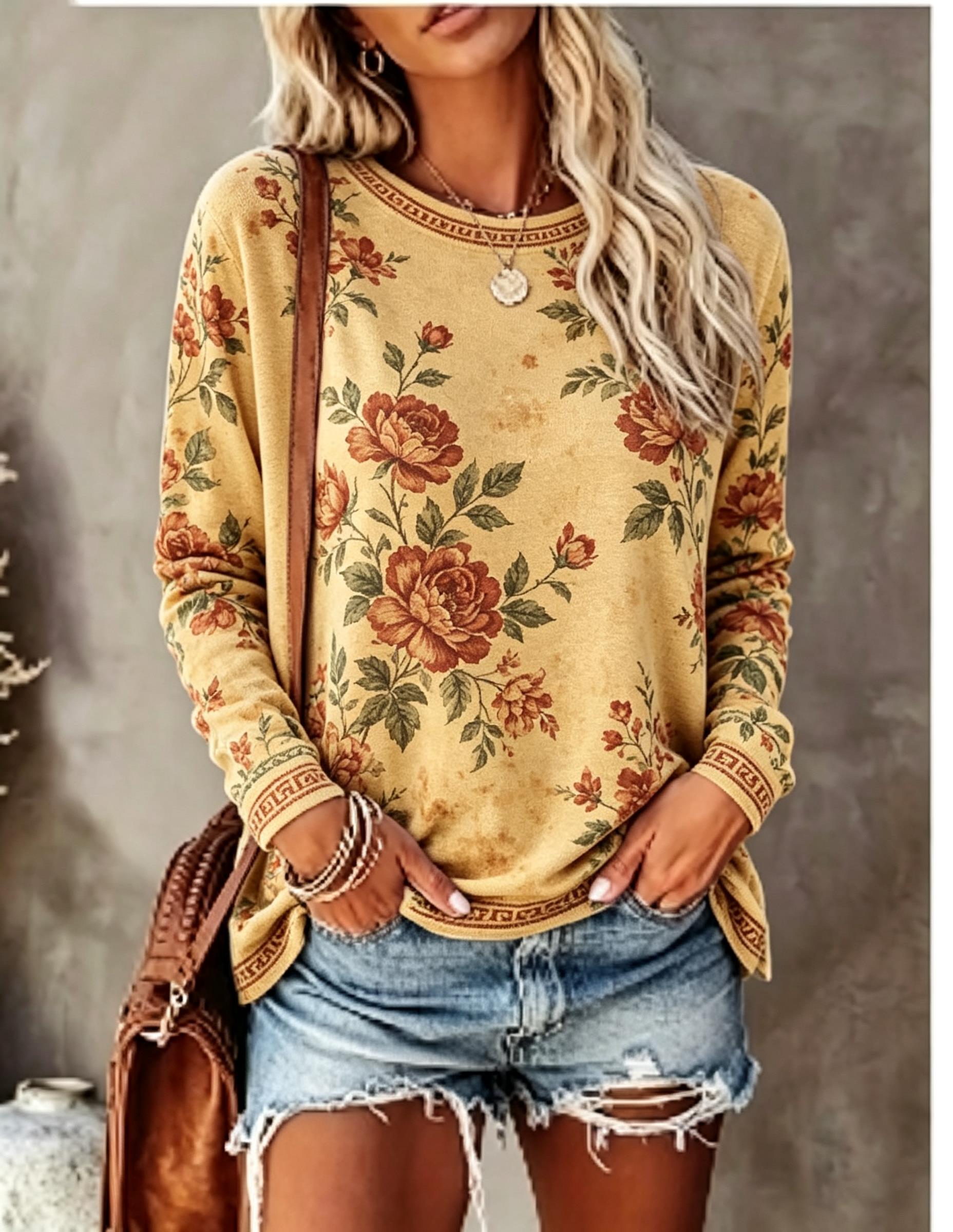 T-shirt à manches longues et c - Blouses avis et prix